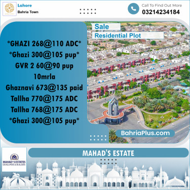 Residential Plot for Sale in Bahria Town, Lahore - (BP-333212)