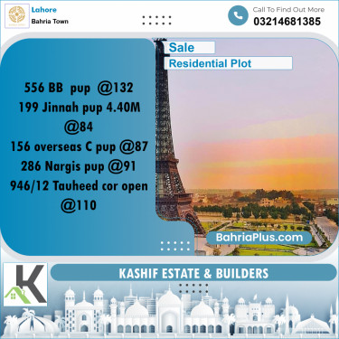 Residential Plot for Sale in Bahria Town, Lahore - (BP-333220)