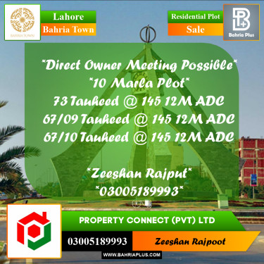 Residential Plot for Sale in Bahria Town, Lahore - (BP-333253)