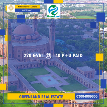 10 Marla Residential Plot for Sale in Golf Phase 1 -  Bahria Town, Lahore - (BP-333280)