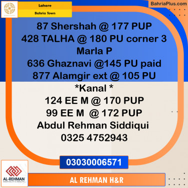 10 Marla Residential Plot for Sale in Bahria Town, Lahore - (BP-333347)