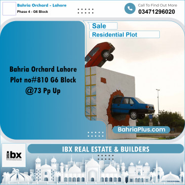 10 Marla Residential Plot for Sale in Phase 4 - G6 Block -  Bahria Orchard, Lahore - (BP-333356)