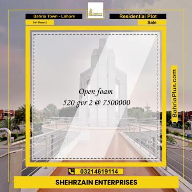 10 Marla Residential Plot for Sale in Golf Phase 2 -  Bahria Town, Lahore - (BP-333362)
