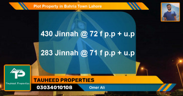 Residential Plot for Sale in Bahria Town, Lahore - (BP-33338)