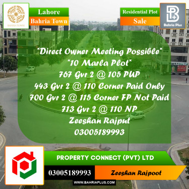 Residential Plot for Sale in Bahria Town, Lahore - (BP-333455)
