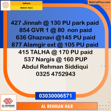 5 Marla Residential Plot for Sale in Bahria Town, Lahore - (BP-333532)