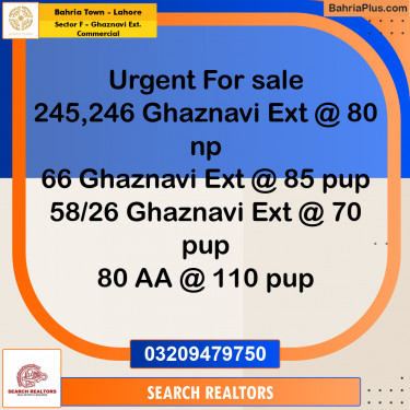 5 Marla Residential Plot for Sale in Sector F - Ghaznavi Ext. Commercial -  Bahria Town, Lahore - (BP-333545)