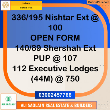 Residential Plot for Sale in Bahria Town, Lahore - (BP-333793)