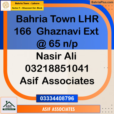 5 Marla Residential Plot for Sale in Sector F - Ghaznavi Ext. Block -  Bahria Town, Lahore - (BP-333996)