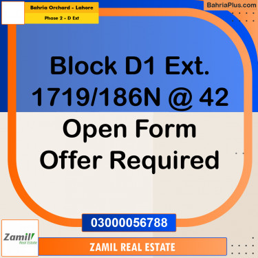 5 Marla Residential Plot for Sale in Phase 2 - D Ext -  Bahria Orchard, Lahore - (BP-334284)