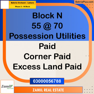 5 Marla Residential Plot for Sale in Phase 2 - N Block -  Bahria Orchard, Lahore - (BP-334291)