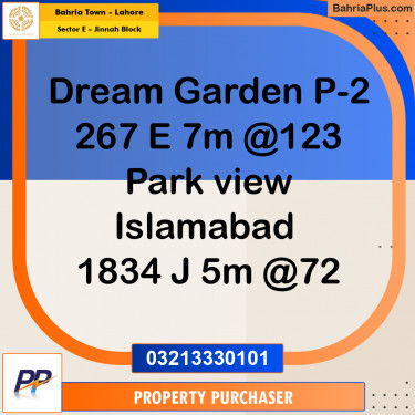 5 Marla Residential Plot for Sale in Sector E - Jinnah Block -  Bahria Town, Lahore - (BP-334326)