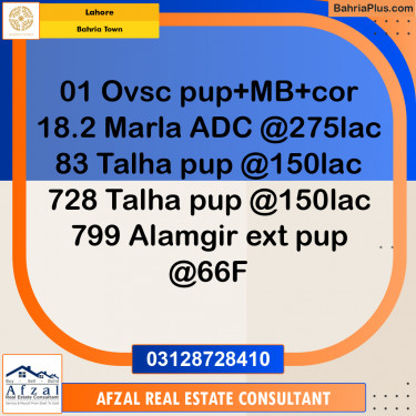 Residential Plot for Sale in Bahria Town, Lahore - (BP-334366)