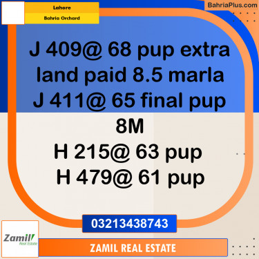 8 Marla Residential Plot for Sale in Bahria Orchard, Lahore - (BP-334415)