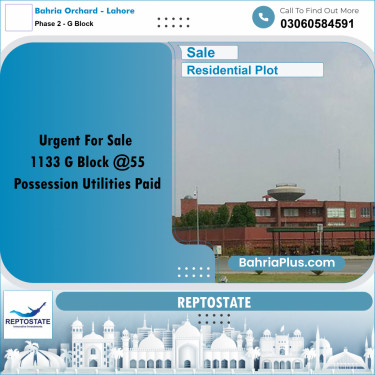 5 Marla Residential Plot for Sale in Phase 2 - G Block -  Bahria Orchard, Lahore - (BP-334605)