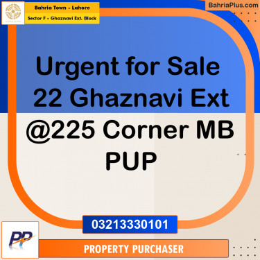 20 Marla Residential Plot for Sale in Sector F - Ghaznavi Ext. Block -  Bahria Town, Lahore - (BP-334623)