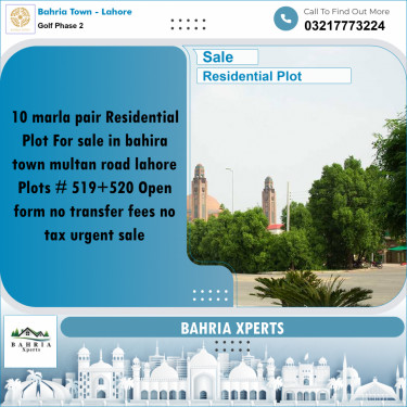 10 Marla Residential Plot for Sale in Golf Phase 2 -  Bahria Town, Lahore - (BP-334624)