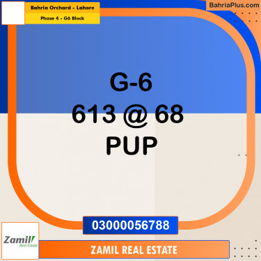 10 Marla Residential Plot for Sale in Phase 4 - G6 Block -  Bahria Orchard, Lahore - (BP-334704)