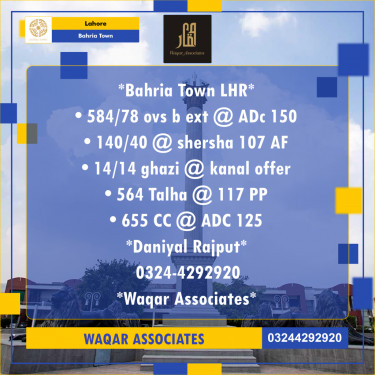 Residential Plot for Sale in Bahria Town, Lahore - (BP-334743)