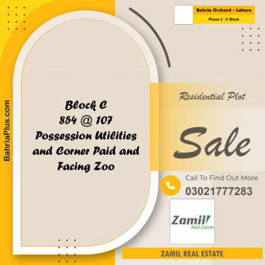 8 Marla Residential Plot for Sale in Phase 2 - C Block -  Bahria Orchard, Lahore - (BP-334835)