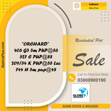 Residential Plot for Sale in Bahria Town, Lahore - (BP-334851)
