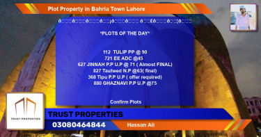 Residential Plot for Sale in Bahria Town, Lahore - (BP-33489)