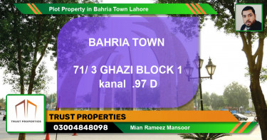 Residential Plot for Sale in Bahria Town, Lahore - (BP-33496)
