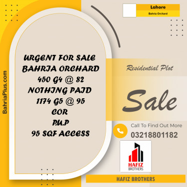 10 Marla Residential Plot for Sale in Bahria Orchard, Lahore - (BP-334972)