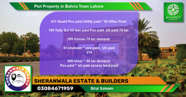 Residential Plot for Sale in Bahria Town, Lahore - (BP-33508)