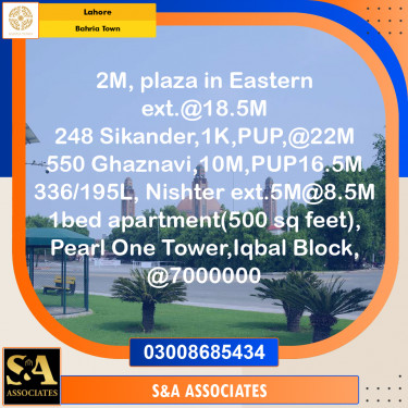 Residential Plot for Sale in Bahria Town, Lahore - (BP-335087)