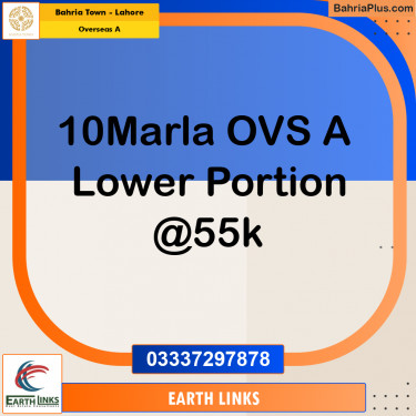 10 Marla Residential House for Rent in Overseas A -  Bahria Town, Lahore - (BP-335116)