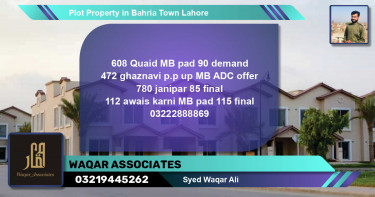 Residential Plot for Sale in Bahria Town, Lahore - (BP-33518)