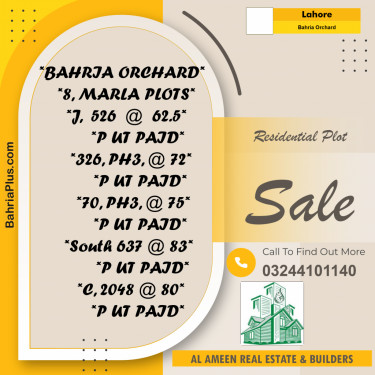 Residential Plot for Sale in Bahria Orchard, Lahore - (BP-335188)