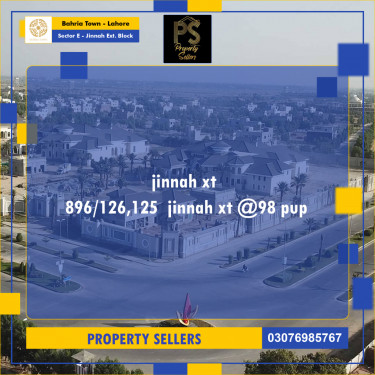 5 Marla Residential Plot for Sale in Sector E - Jinnah Ext. Block -  Bahria Town, Lahore - (BP-335261)