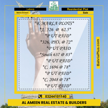 Residential Plot for Sale in Bahria Orchard, Lahore - (BP-335375)