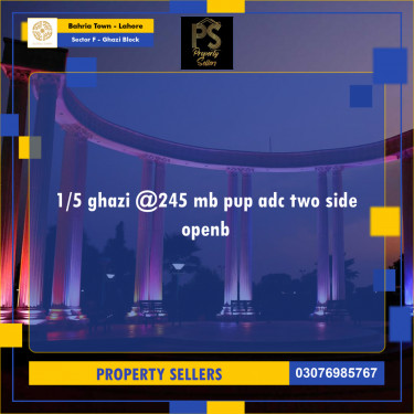 20 Marla Residential Plot for Sale in Sector F - Ghazi Block -  Bahria Town, Lahore - (BP-335448)