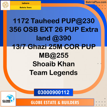 1 Kanal Residential Plot for Sale in Bahria Town, Lahore - (BP-335491)