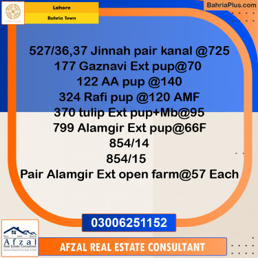 10 Marla Residential Plot for Sale in Bahria Town, Lahore - (BP-335522)