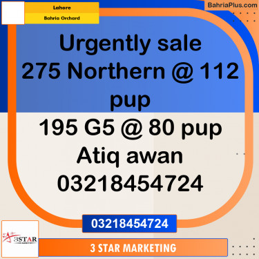 Residential Plot for Sale in Bahria Orchard, Lahore - (BP-335579)