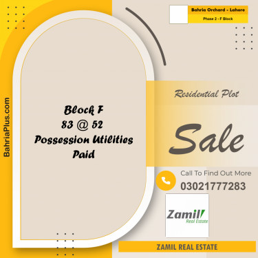 5 Marla Residential Plot for Sale in Phase 2 - F Block -  Bahria Orchard, Lahore - (BP-335647)