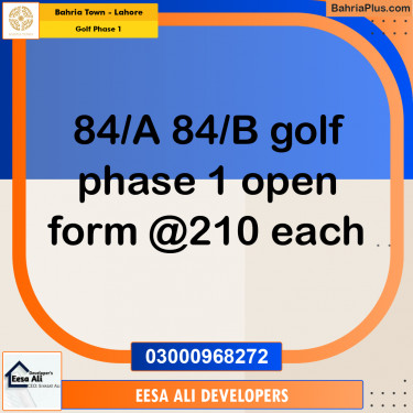 1 Kanal Residential Plot for Sale in Golf Phase 1 -  Bahria Town, Lahore - (BP-335679)