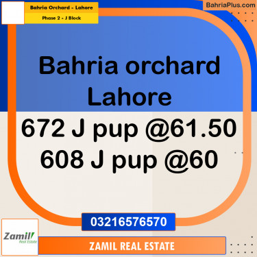 8 Marla Residential Plot for Sale in Phase 2 - J Block -  Bahria Orchard, Lahore - (BP-335809)