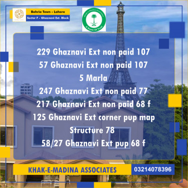 10 Marla Residential Plot for Sale in Sector F - Ghaznavi Ext. Block -  Bahria Town, Lahore - (BP-335838)