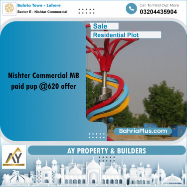 5 Marla Residential Plot for Sale in Sector E - Nishtar Commercial -  Bahria Town, Lahore - (BP-335864)