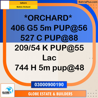 Residential Plot for Sale in Bahria Orchard, Lahore - (BP-335907)