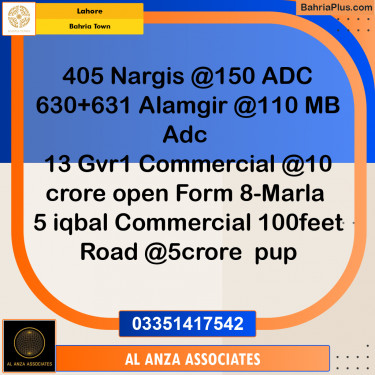 Residential Plot for Sale in Bahria Town, Lahore - (BP-335941)