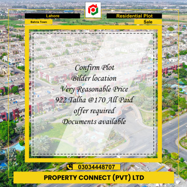 Residential Plot for Sale in Bahria Town, Lahore - (BP-335957)