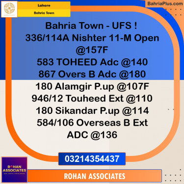 Residential Plot for Sale in Bahria Town, Lahore - (BP-336165)