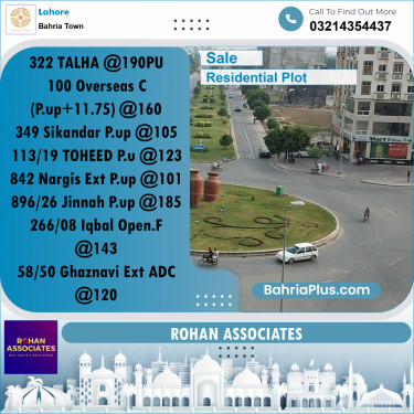Residential Plot for Sale in Bahria Town, Lahore - (BP-336201)