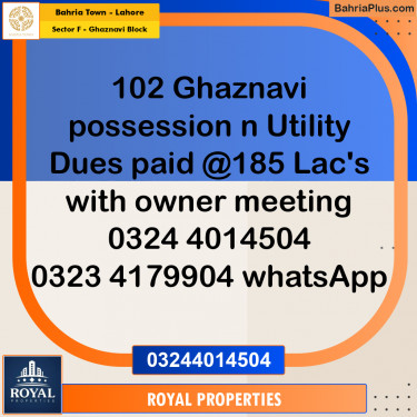 Residential Plot for Sale in Sector F - Ghaznavi Block -  Bahria Town, Lahore - (BP-336226)